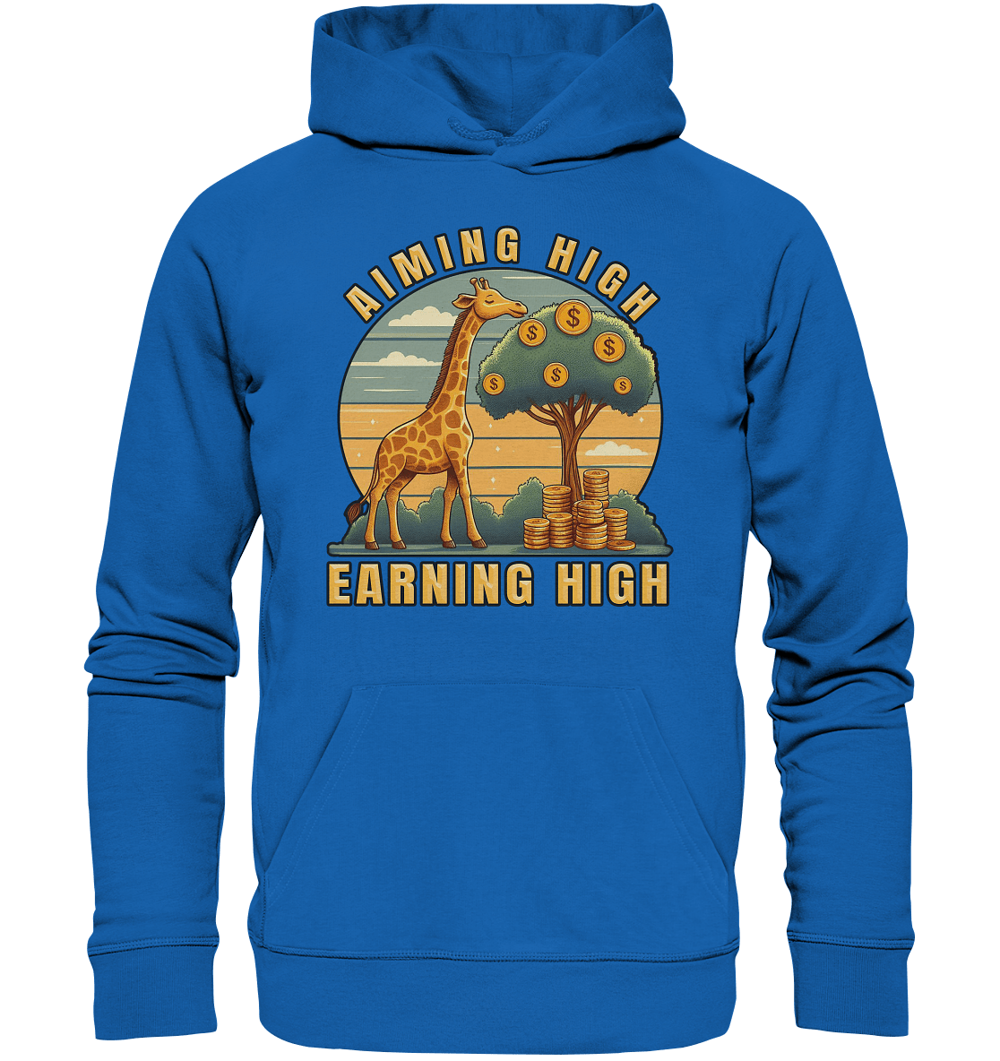 Aiming High Earning High – Giraffe und Geldbaum - Premium Unisex Hoodie - FaunaFeels Onlineshop Hoodies