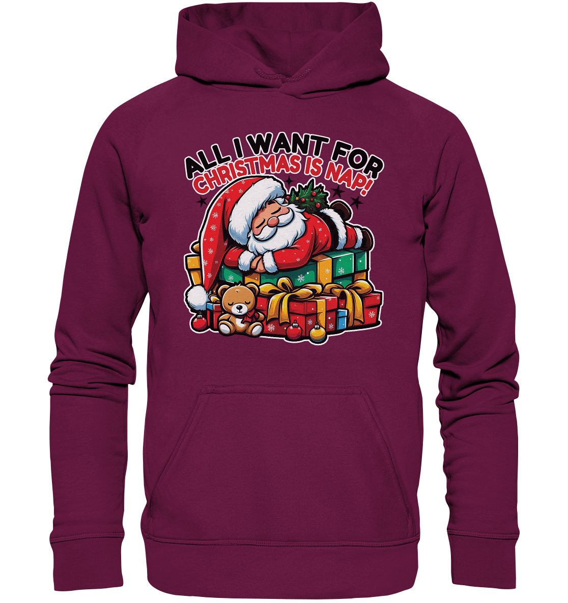 All I Want for Christmas Is Nap – Der entspannte Weihnachtsmann! - Kids Premium Hoodie - FaunaFeels Onlineshop Kids & Babys