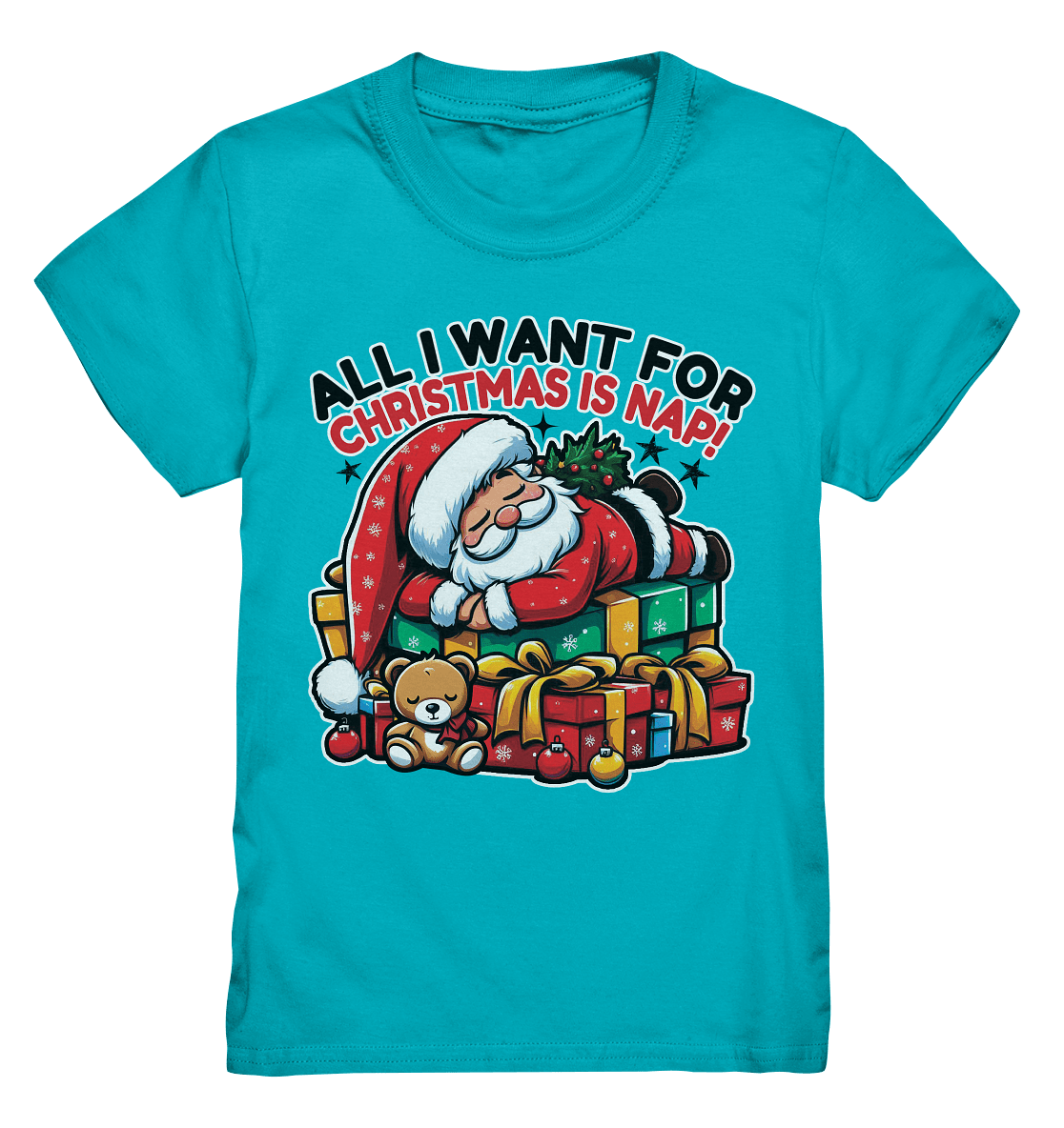 All I Want for Christmas Is Nap – Der entspannte Weihnachtsmann! - Kids Premium Shirt - FaunaFeels Onlineshop Kids & Babys