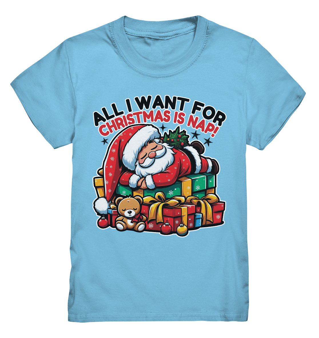 All I Want for Christmas Is Nap – Der entspannte Weihnachtsmann! - Kids Premium Shirt - FaunaFeels Onlineshop Kids & Babys