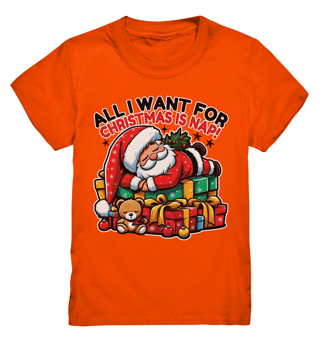 All I Want for Christmas Is Nap – Der entspannte Weihnachtsmann! - Kids Premium Shirt - FaunaFeels Onlineshop Kids & Babys