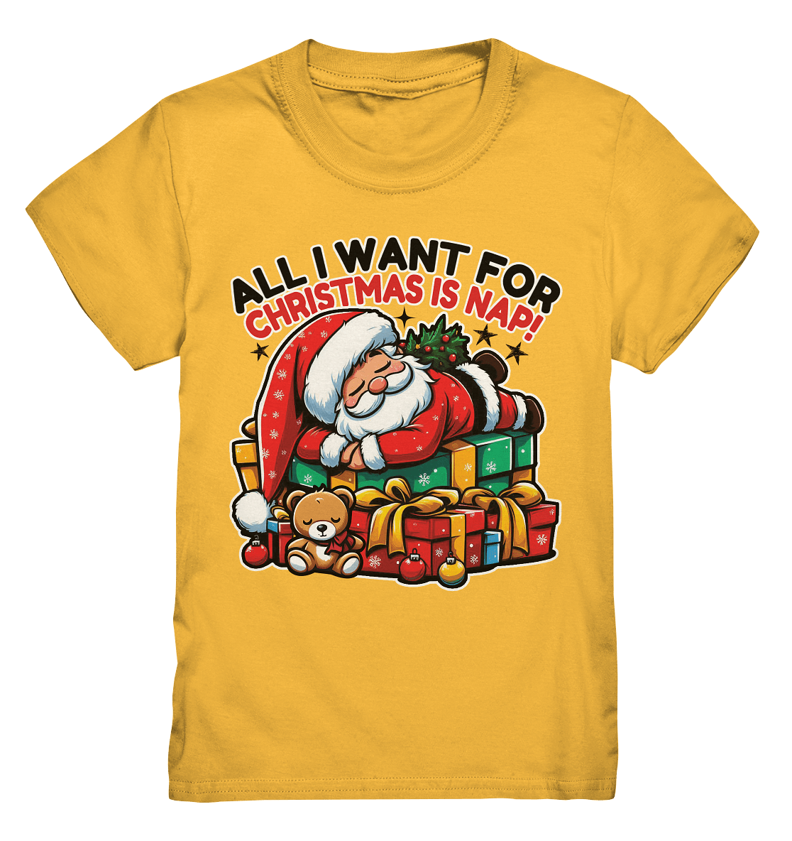 All I Want for Christmas Is Nap – Der entspannte Weihnachtsmann! - Kids Premium Shirt - FaunaFeels Onlineshop Kids & Babys