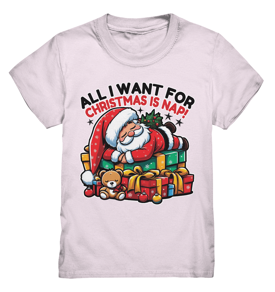 All I Want for Christmas Is Nap – Der entspannte Weihnachtsmann! - Kids Premium Shirt - FaunaFeels Onlineshop Kids & Babys