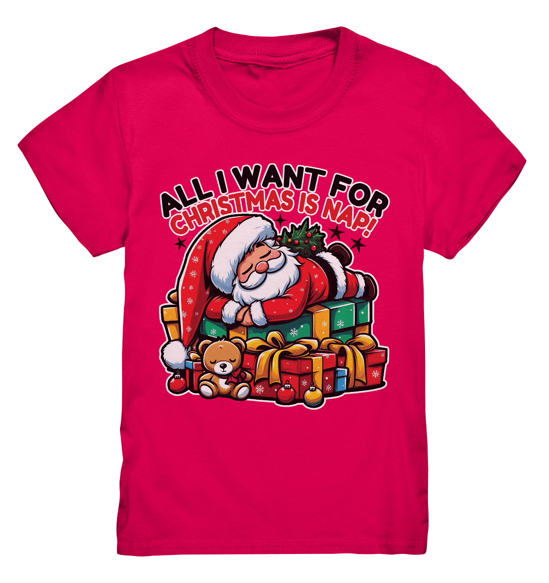 All I Want for Christmas Is Nap – Der entspannte Weihnachtsmann! - Kids Premium Shirt - FaunaFeels Onlineshop Kids & Babys