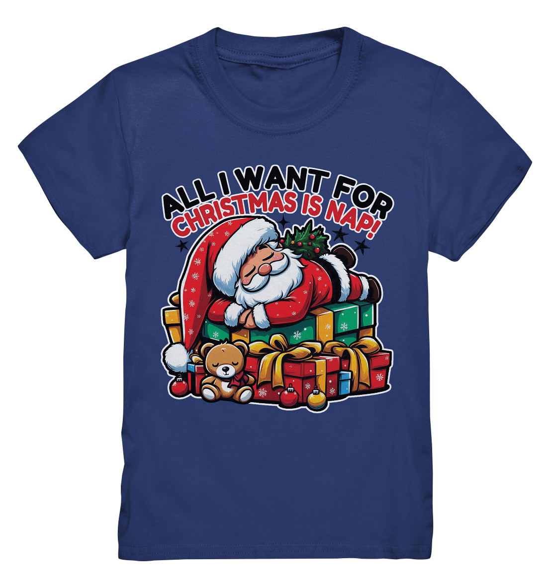 All I Want for Christmas Is Nap – Der entspannte Weihnachtsmann! - Kids Premium Shirt - FaunaFeels Onlineshop Kids & Babys