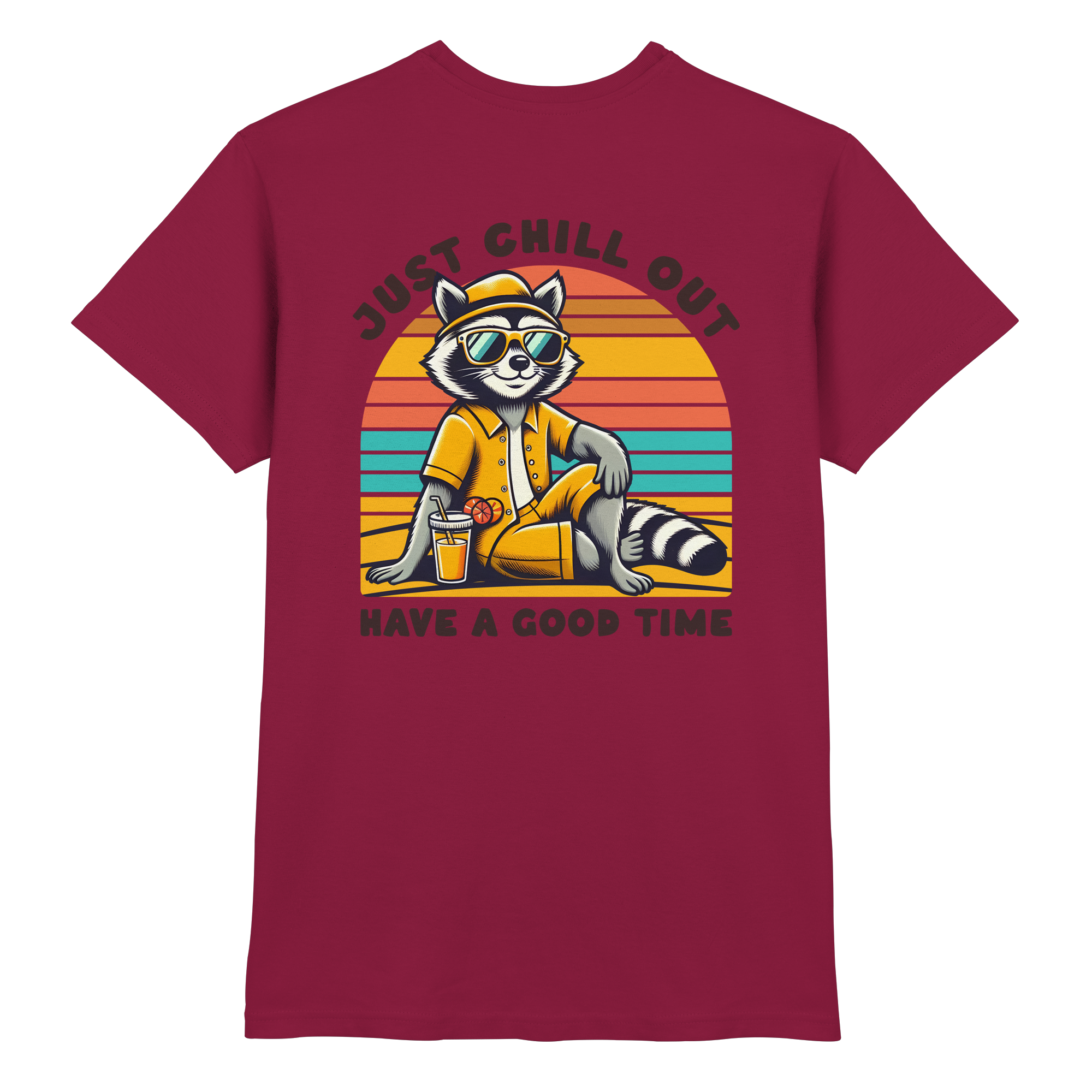 Just Chill Out – Cooler Waschbär mit Sonnenbrille und Drink: Have a Good Time - Heavy Cotton T-Shirt