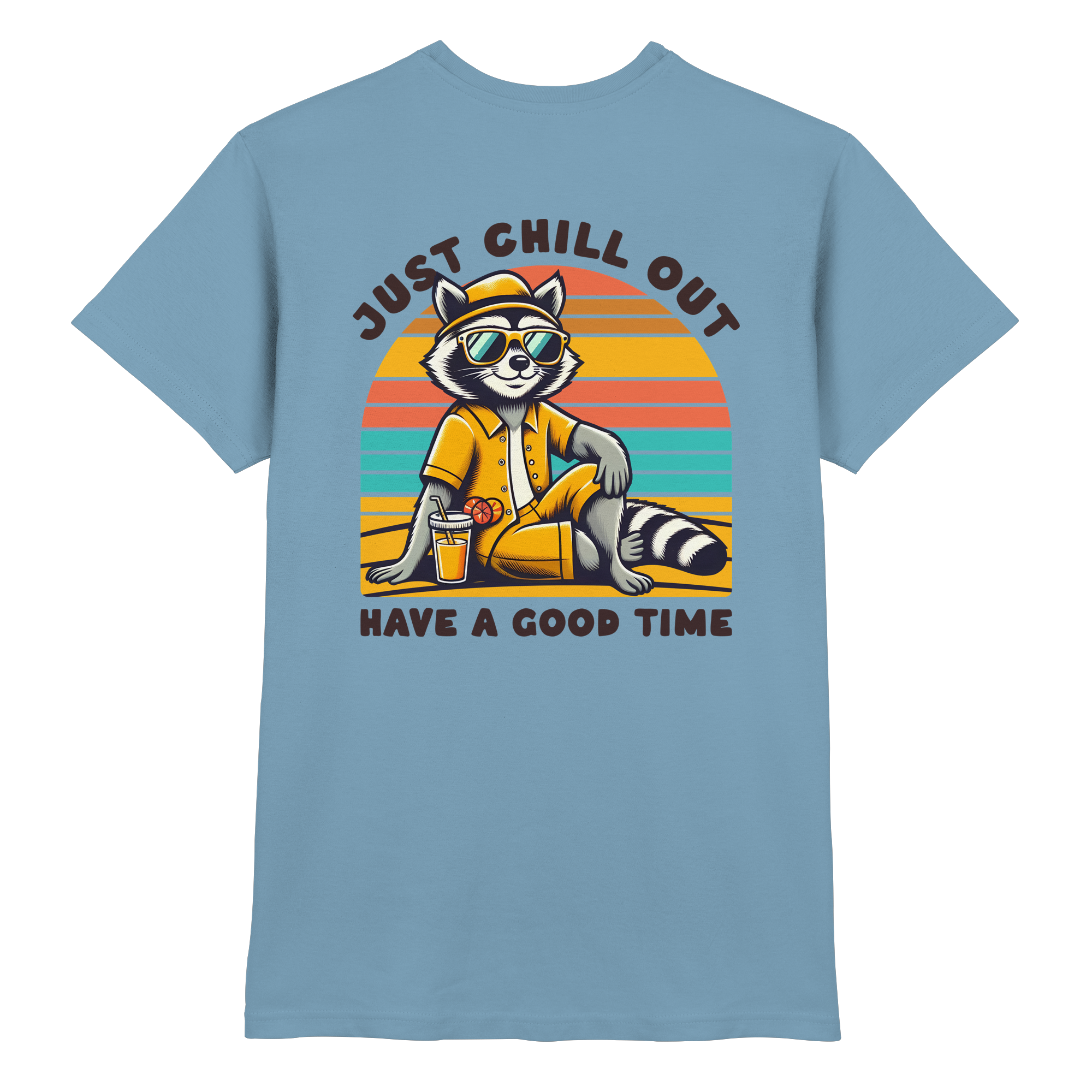Just Chill Out – Cooler Waschbär mit Sonnenbrille und Drink: Have a Good Time - Heavy Cotton T-Shirt