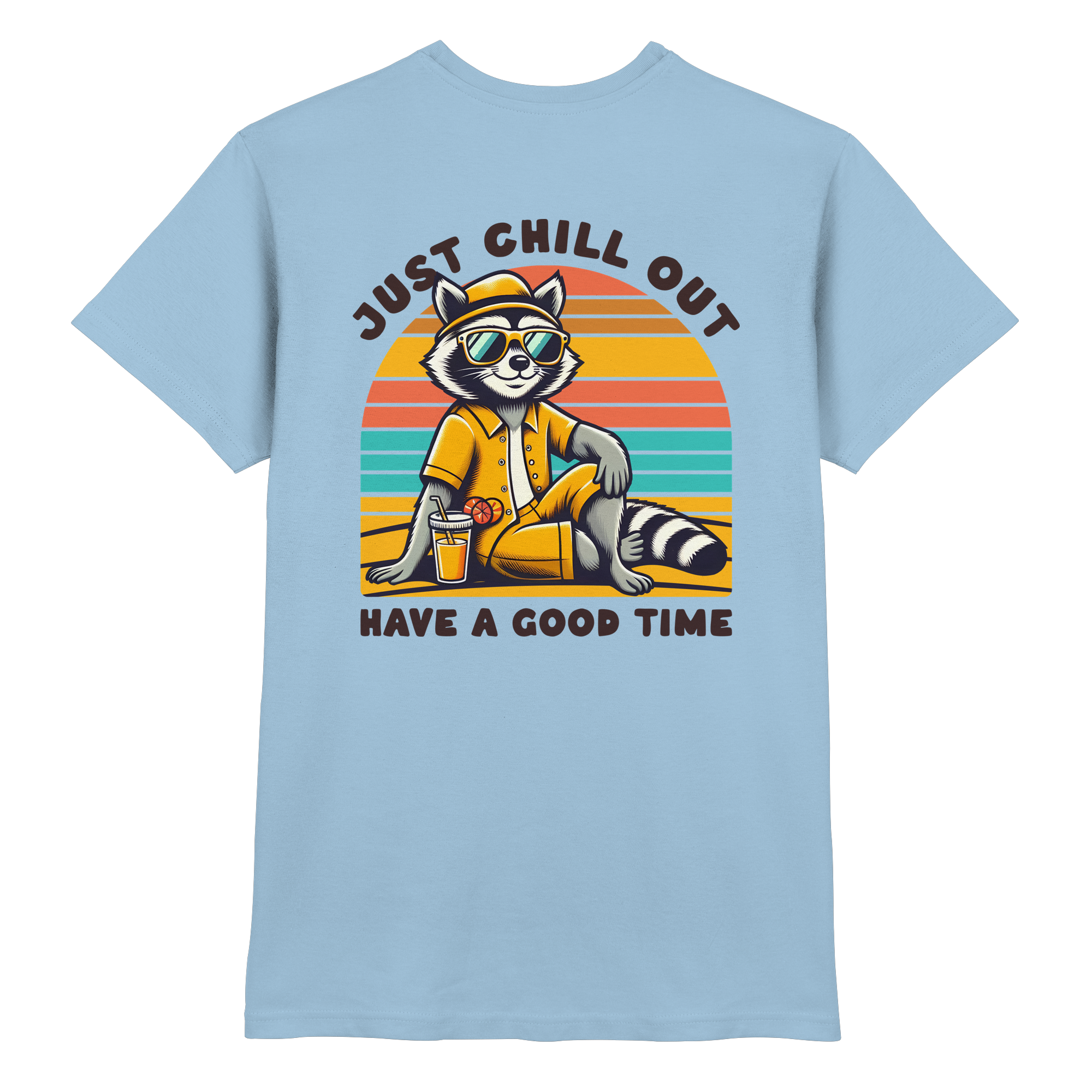 Just Chill Out – Cooler Waschbär mit Sonnenbrille und Drink: Have a Good Time - Heavy Cotton T-Shirt
