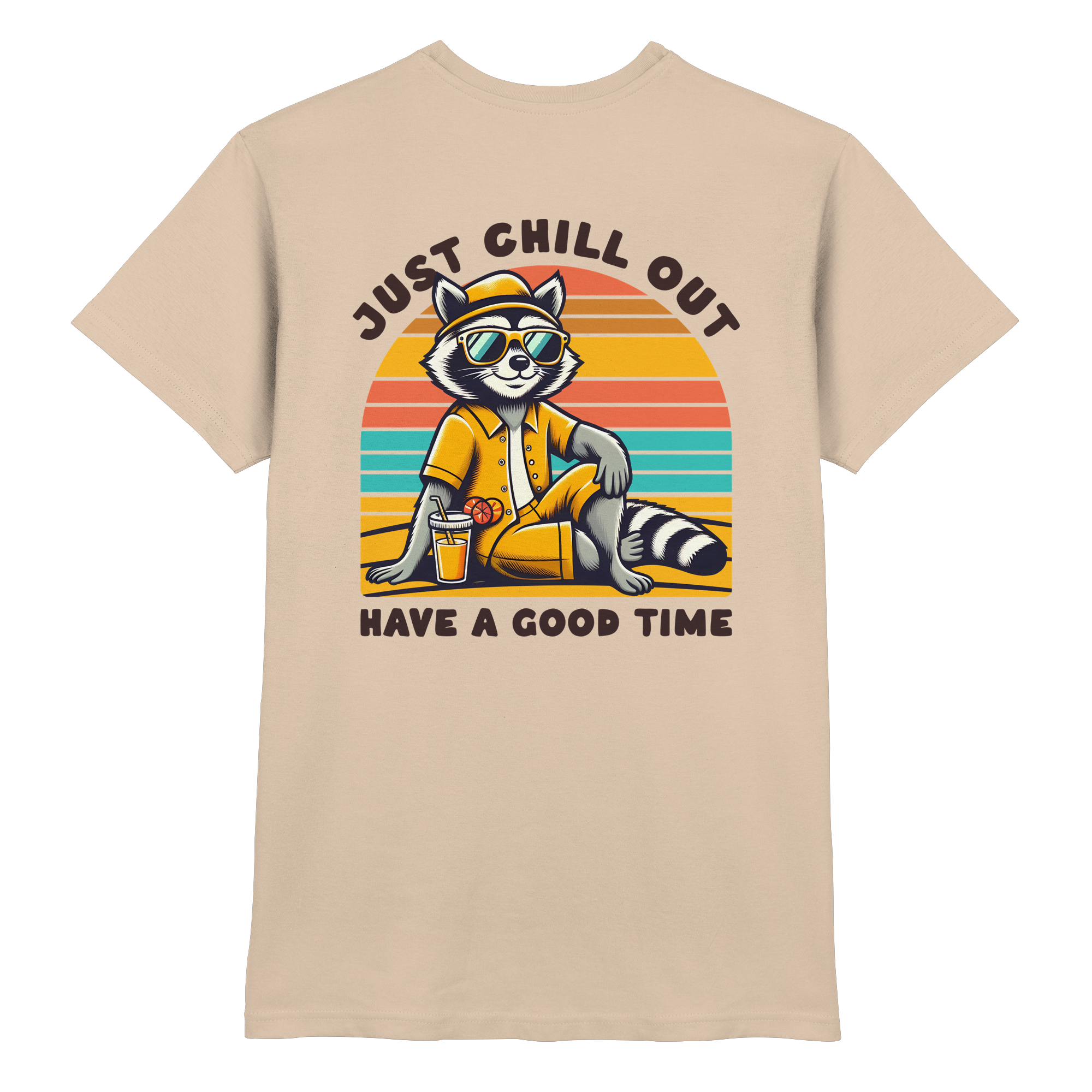Just Chill Out – Cooler Waschbär mit Sonnenbrille und Drink: Have a Good Time - Heavy Cotton T-Shirt