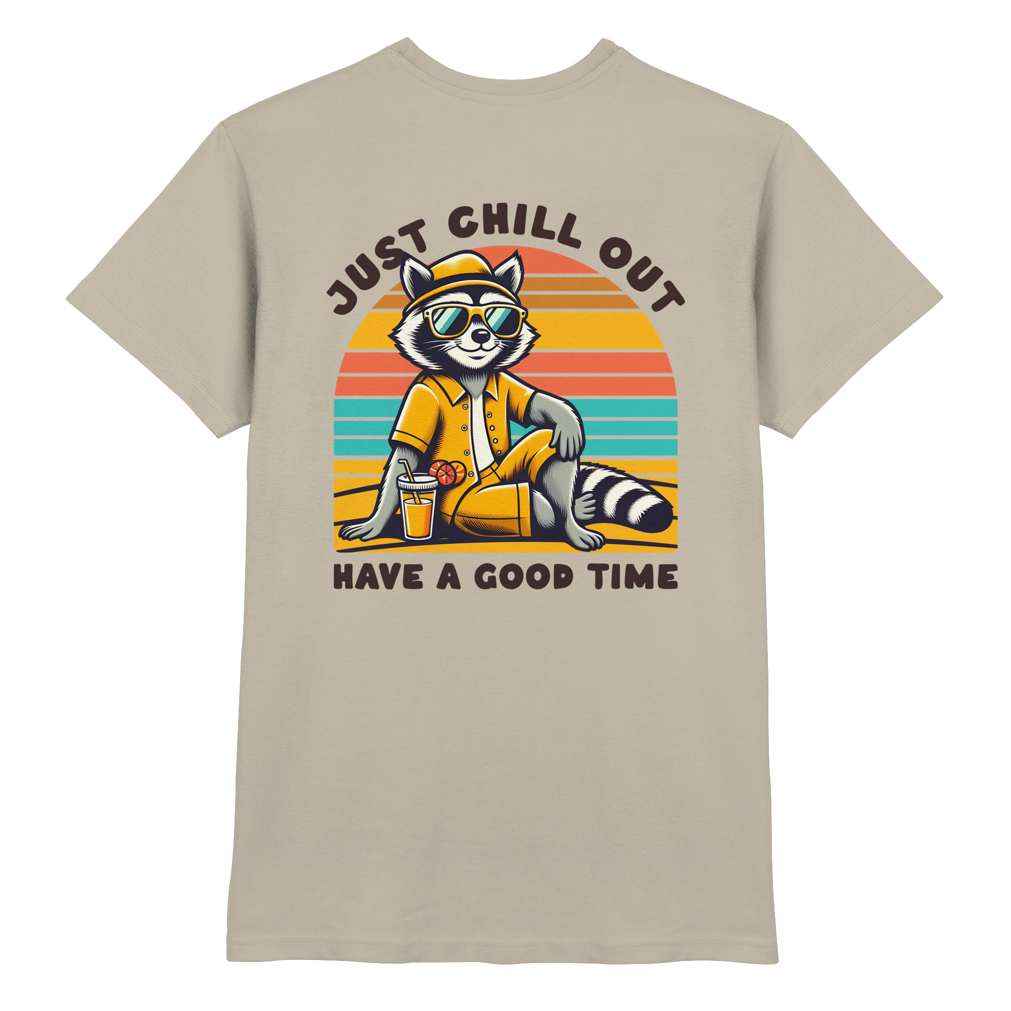 Just Chill Out – Cooler Waschbär mit Sonnenbrille und Drink: Have a Good Time - Heavy Cotton T-Shirt