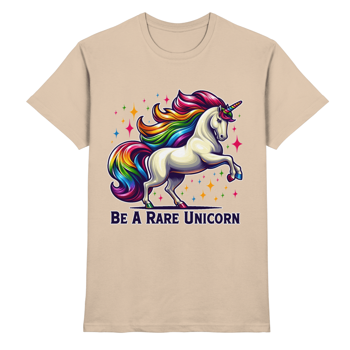 Be A Rare Unicorn – Magisches Einhorn - Design - Heavy Cotton T-Shirt - FaunaFeels Onlineshop Unisex - Shirts