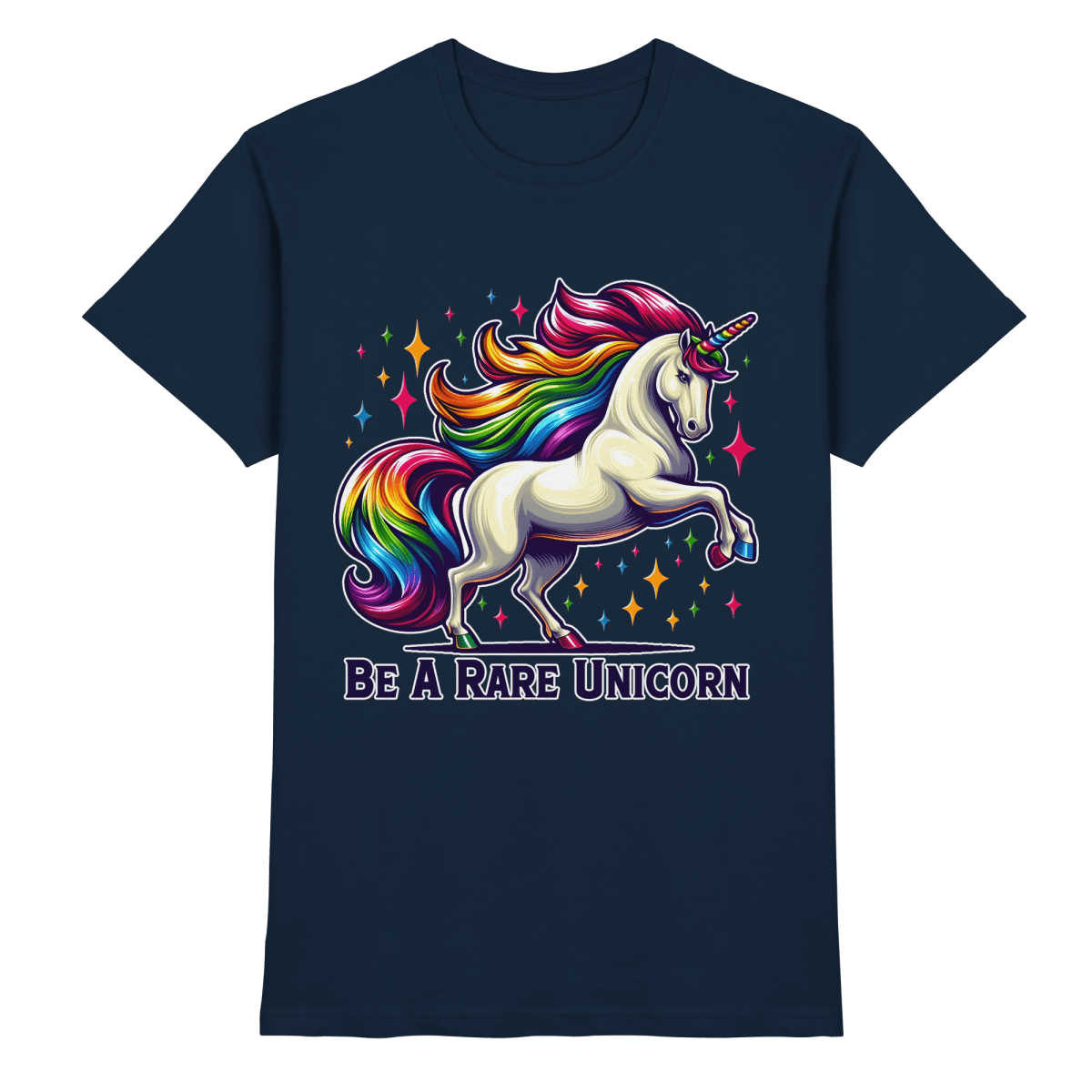 Be A Rare Unicorn – Magisches Einhorn - Design - Heavy Cotton T-Shirt - FaunaFeels Onlineshop Unisex - Shirts