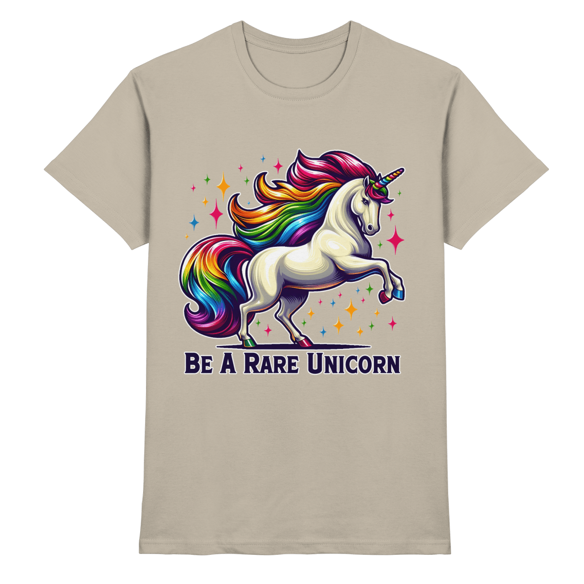 Be A Rare Unicorn – Magisches Einhorn - Design - Heavy Cotton T-Shirt - FaunaFeels Onlineshop Unisex - Shirts