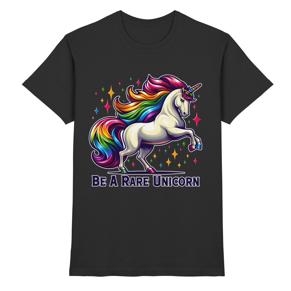 Be A Rare Unicorn – Magisches Einhorn - Design - Heavy Cotton T-Shirt - FaunaFeels Onlineshop Unisex - Shirts