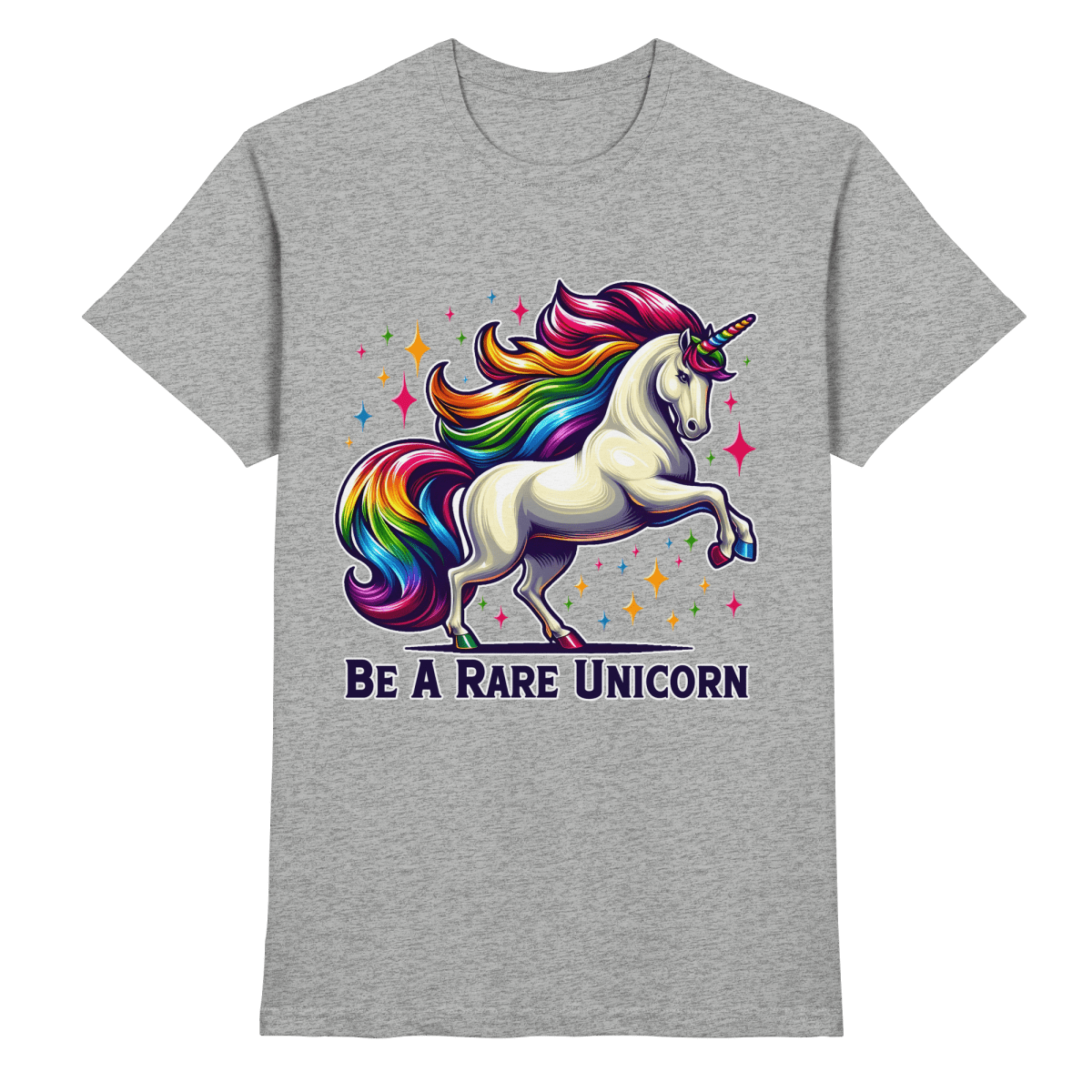 Be A Rare Unicorn – Magisches Einhorn - Design - Heavy Cotton T-Shirt - FaunaFeels Onlineshop Unisex - Shirts