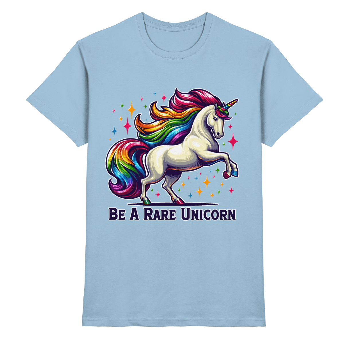 Be A Rare Unicorn – Magisches Einhorn - Design - Heavy Cotton T-Shirt - FaunaFeels Onlineshop Unisex - Shirts