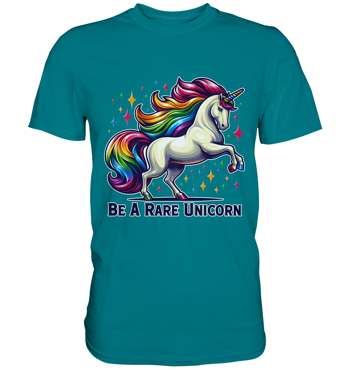 Be A Rare Unicorn – Magisches Einhorn - Design - Premium Shirt - FaunaFeels Onlineshop Unisex - Shirts