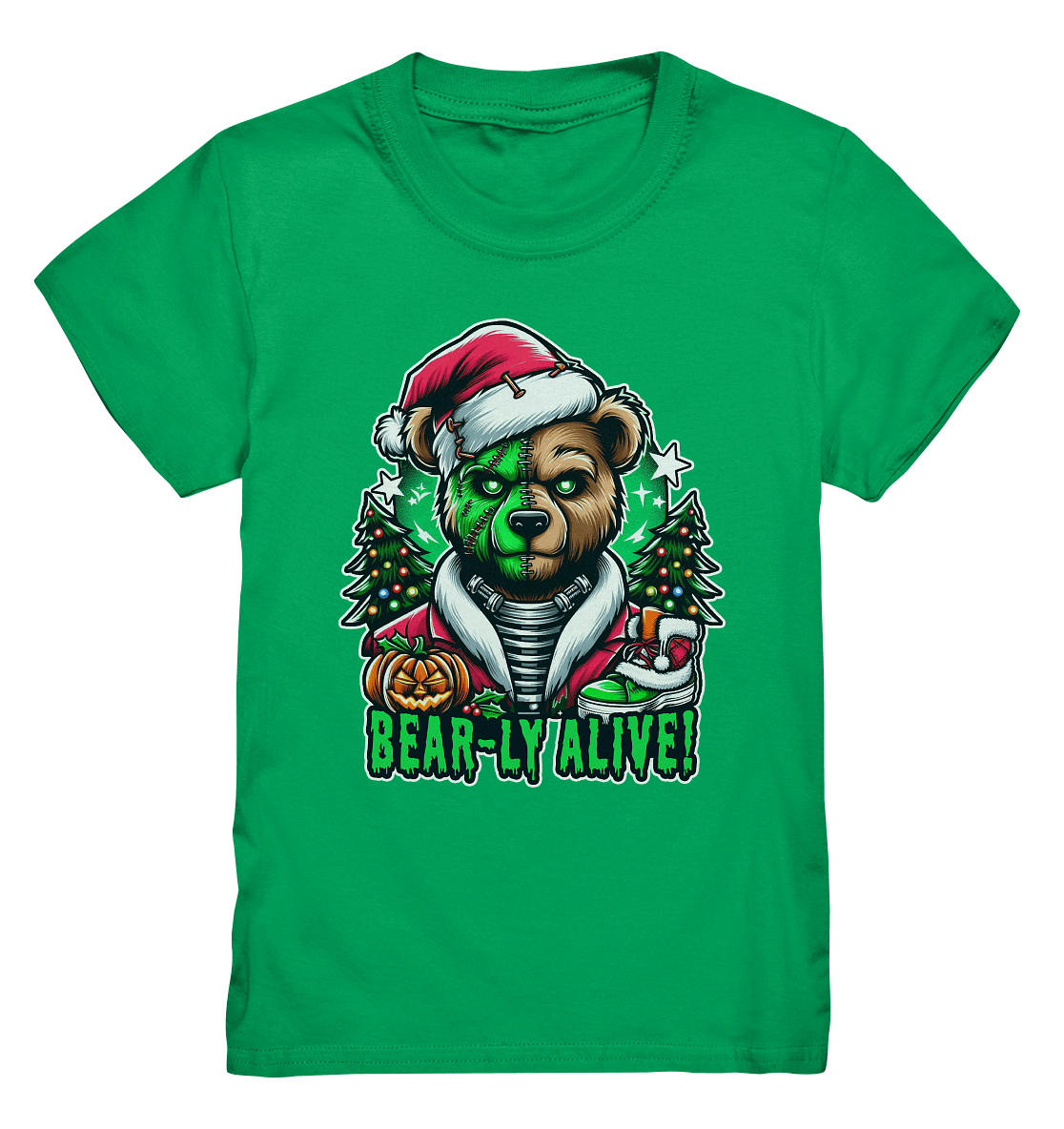 Bear - ly Alive! – Der schaurigste Halloween - /Weihnachtsbär aller Zeiten! - Kids Premium Shirt - FaunaFeels Onlineshop Kids & Babys