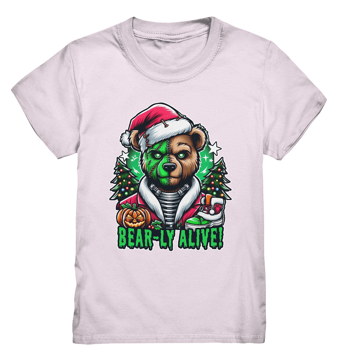 Bear - ly Alive! – Der schaurigste Halloween - /Weihnachtsbär aller Zeiten! - Kids Premium Shirt - FaunaFeels Onlineshop Kids & Babys