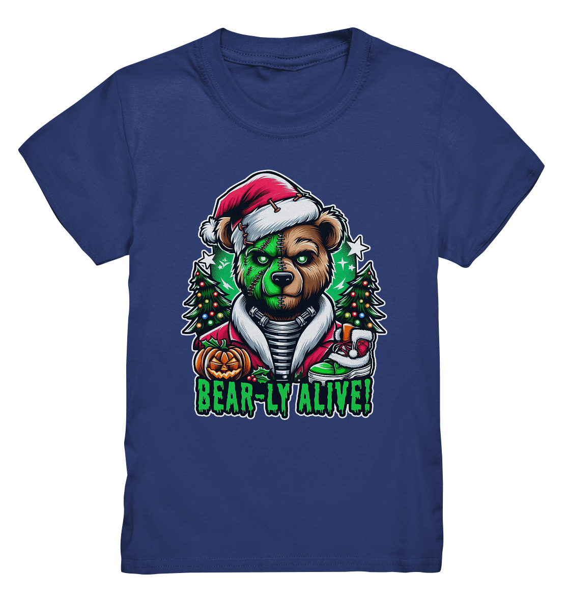 Bear - ly Alive! – Der schaurigste Halloween - /Weihnachtsbär aller Zeiten! - Kids Premium Shirt - FaunaFeels Onlineshop Kids & Babys