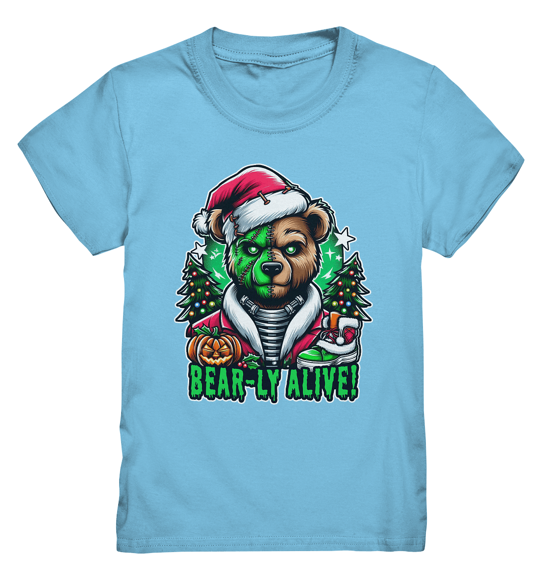 Bear - ly Alive! – Der schaurigste Halloween - /Weihnachtsbär aller Zeiten! - Kids Premium Shirt - FaunaFeels Onlineshop Kids & Babys