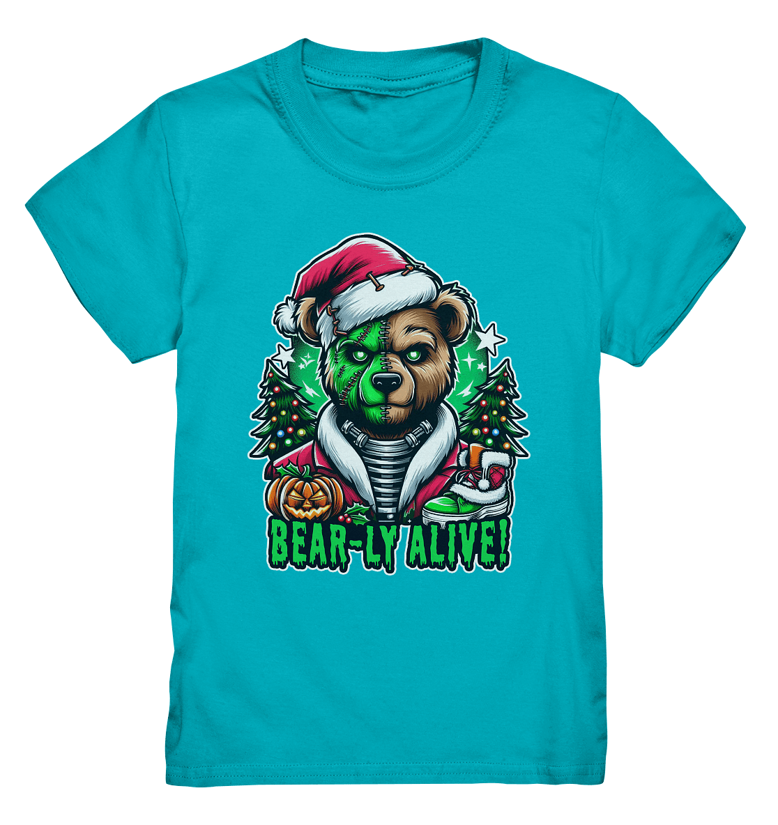 Bear - ly Alive! – Der schaurigste Halloween - /Weihnachtsbär aller Zeiten! - Kids Premium Shirt - FaunaFeels Onlineshop Kids & Babys