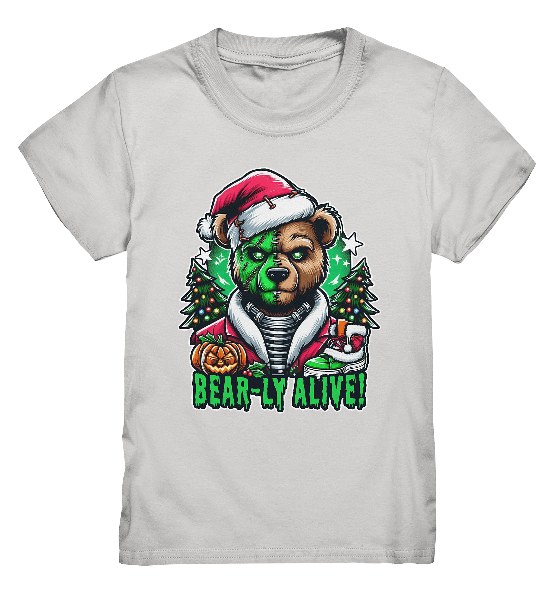 Bear - ly Alive! – Der schaurigste Halloween - /Weihnachtsbär aller Zeiten! - Kids Premium Shirt - FaunaFeels Onlineshop Kids & Babys
