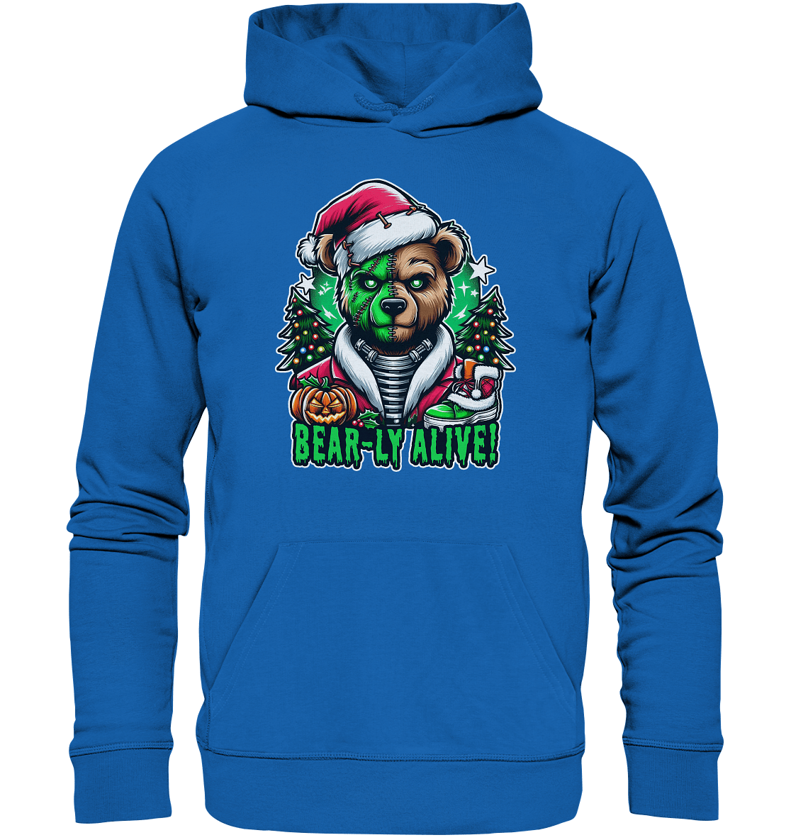 Bear - ly Alive! – Der schaurigste Halloween - /Weihnachtsbär aller Zeiten! - Premium Unisex Hoodie - FaunaFeels Onlineshop Hoodies