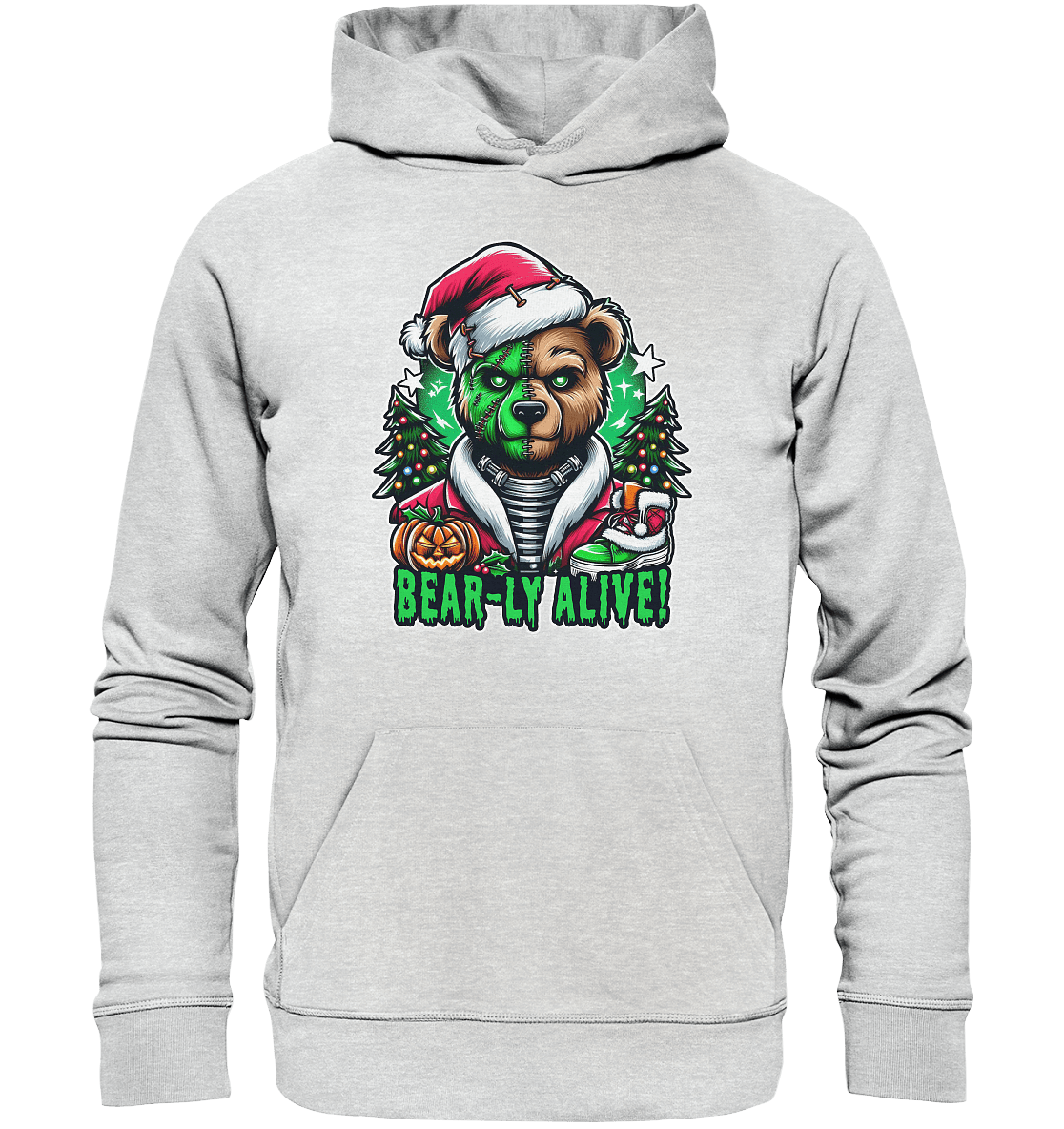 Bear - ly Alive! – Der schaurigste Halloween - /Weihnachtsbär aller Zeiten! - Premium Unisex Hoodie - FaunaFeels Onlineshop Hoodies