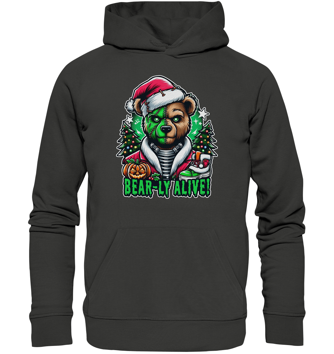 Bear - ly Alive! – Der schaurigste Halloween - /Weihnachtsbär aller Zeiten! - Premium Unisex Hoodie - FaunaFeels Onlineshop Hoodies