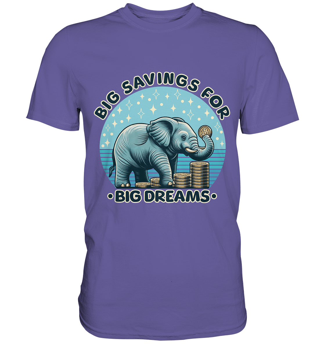 Big Savings for Big Dreams – Elefant mit Münzen - Premium Shirt - FaunaFeels Onlineshop Unisex - Shirts