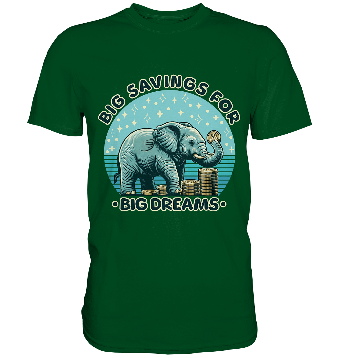 Big Savings for Big Dreams – Elefant mit Münzen - Premium Shirt - FaunaFeels Onlineshop Unisex - Shirts