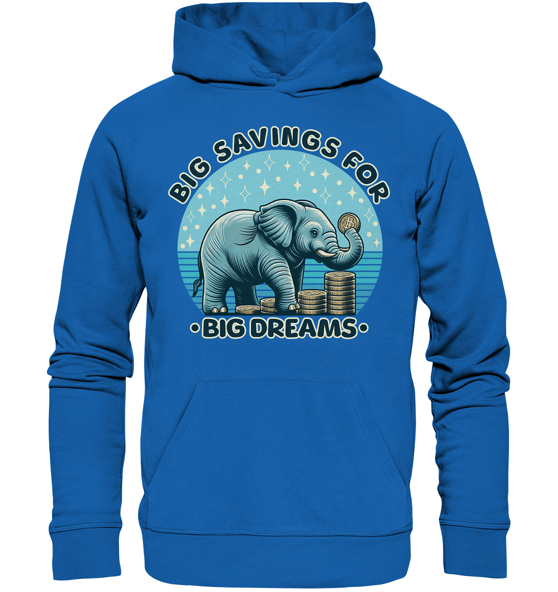 Big Savings for Big Dreams – Elefant mit Münzen - Premium Unisex Hoodie - FaunaFeels Onlineshop Hoodies