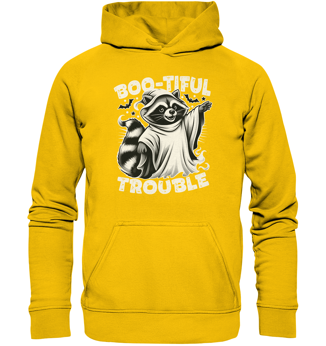 Boo - tiful Trouble – Der freche Waschbär mit Geister - Charm! - Kids Premium Hoodie - FaunaFeels Onlineshop Kids & Babys