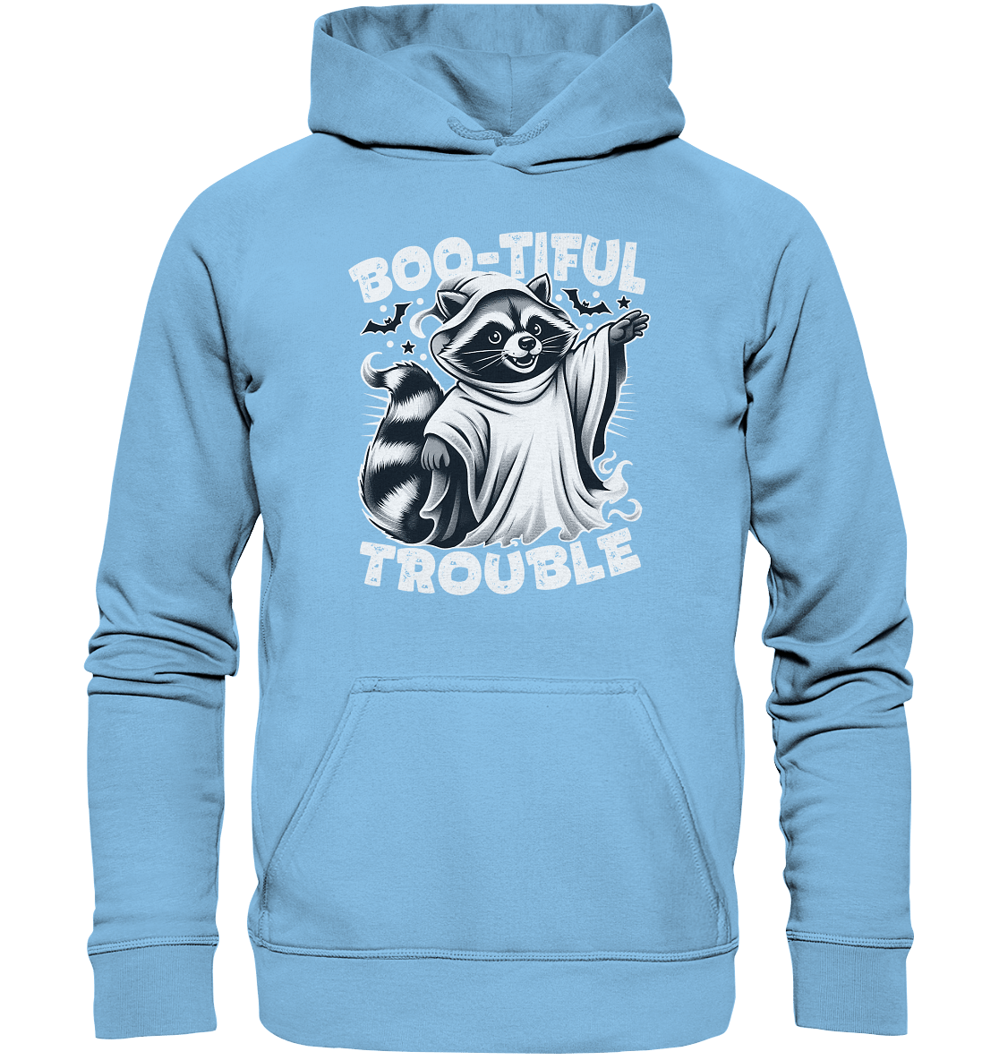 Boo - tiful Trouble – Der freche Waschbär mit Geister - Charm! - Kids Premium Hoodie - FaunaFeels Onlineshop Kids & Babys