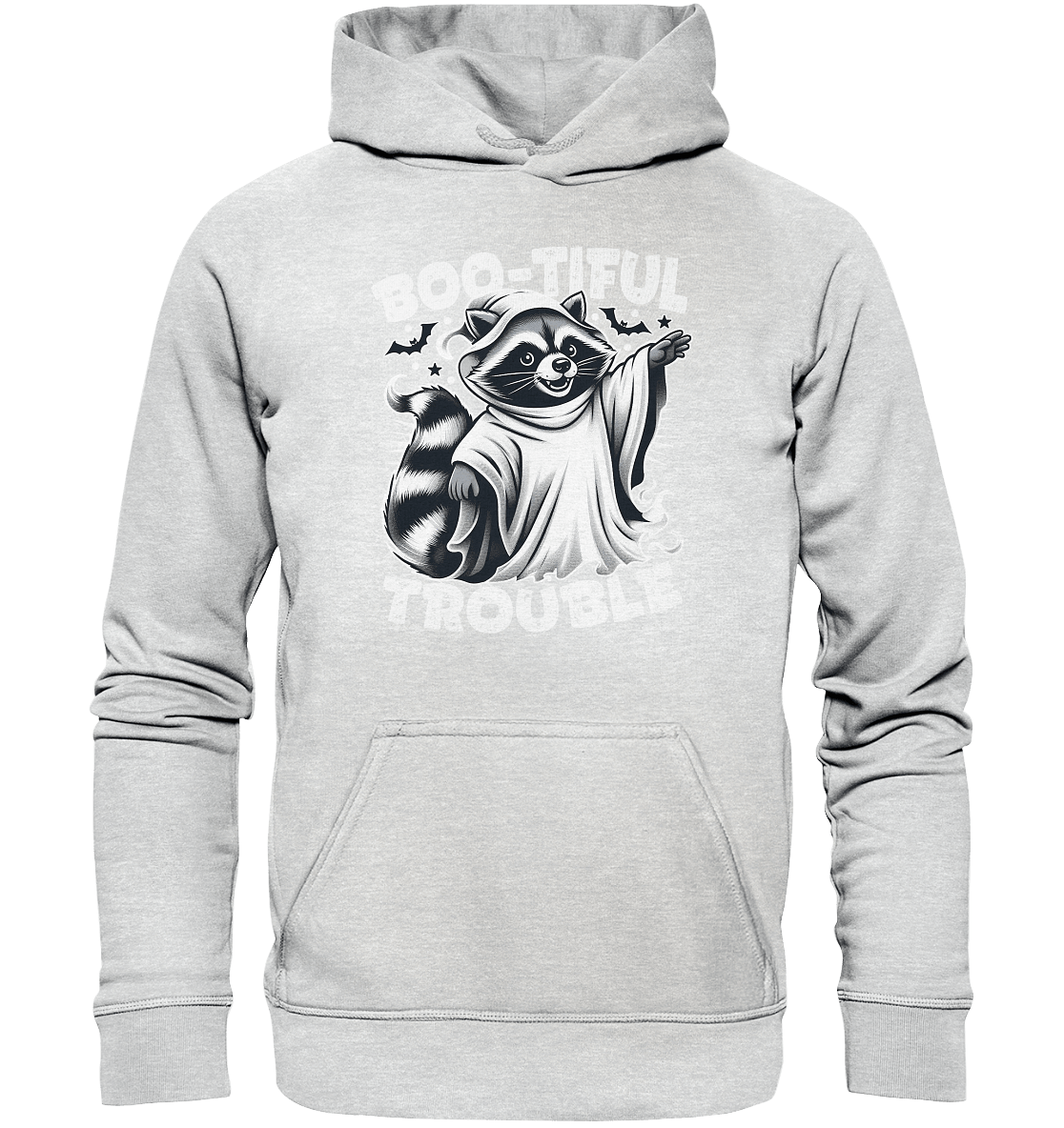 Boo - tiful Trouble – Der freche Waschbär mit Geister - Charm! - Kids Premium Hoodie - FaunaFeels Onlineshop Kids & Babys
