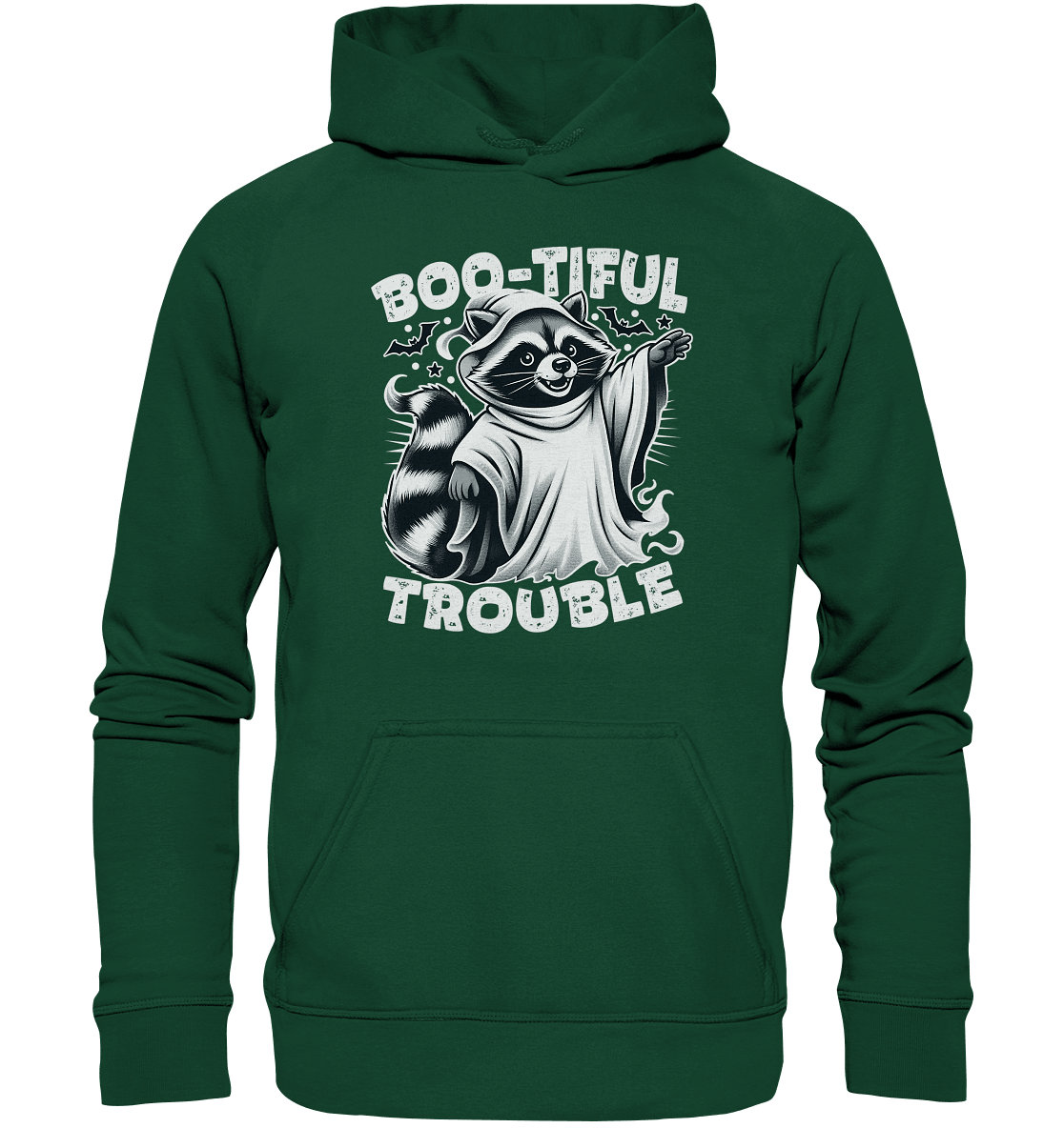 Boo - tiful Trouble – Der freche Waschbär mit Geister - Charm! - Kids Premium Hoodie - FaunaFeels Onlineshop Kids & Babys