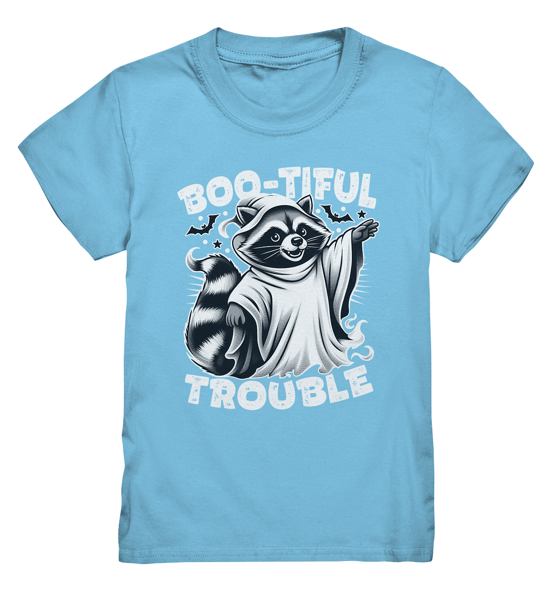Boo - tiful Trouble – Der freche Waschbär mit Geister - Charm! - Kids Premium Shirt - FaunaFeels Onlineshop Kids & Babys