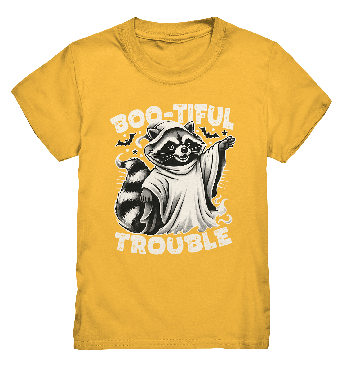 Boo - tiful Trouble – Der freche Waschbär mit Geister - Charm! - Kids Premium Shirt - FaunaFeels Onlineshop Kids & Babys