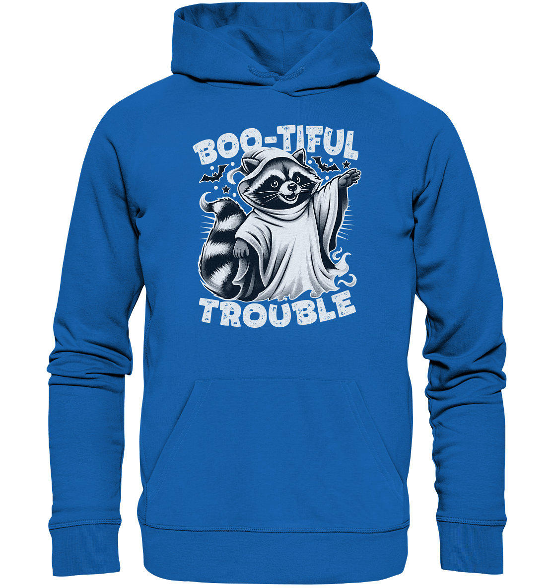 Boo - tiful Trouble – Der freche Waschbär mit Geister - Charm! - Premium Unisex Hoodie - FaunaFeels Onlineshop Hoodies