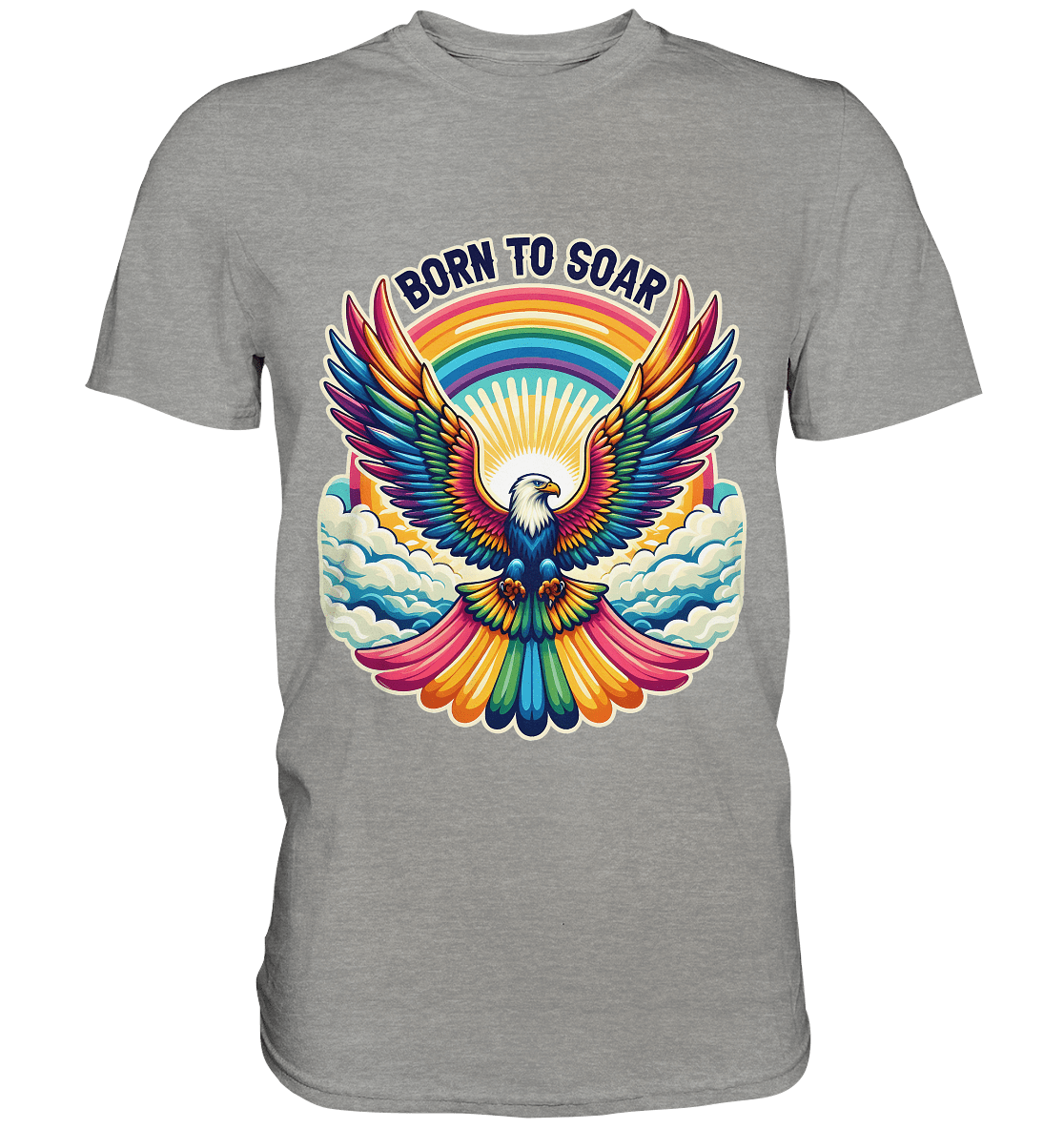 Born to Soar – Farbenprächtiger Adler mit Regenbogenflügeln - Premium Shirt - FaunaFeels Onlineshop Unisex - Shirts