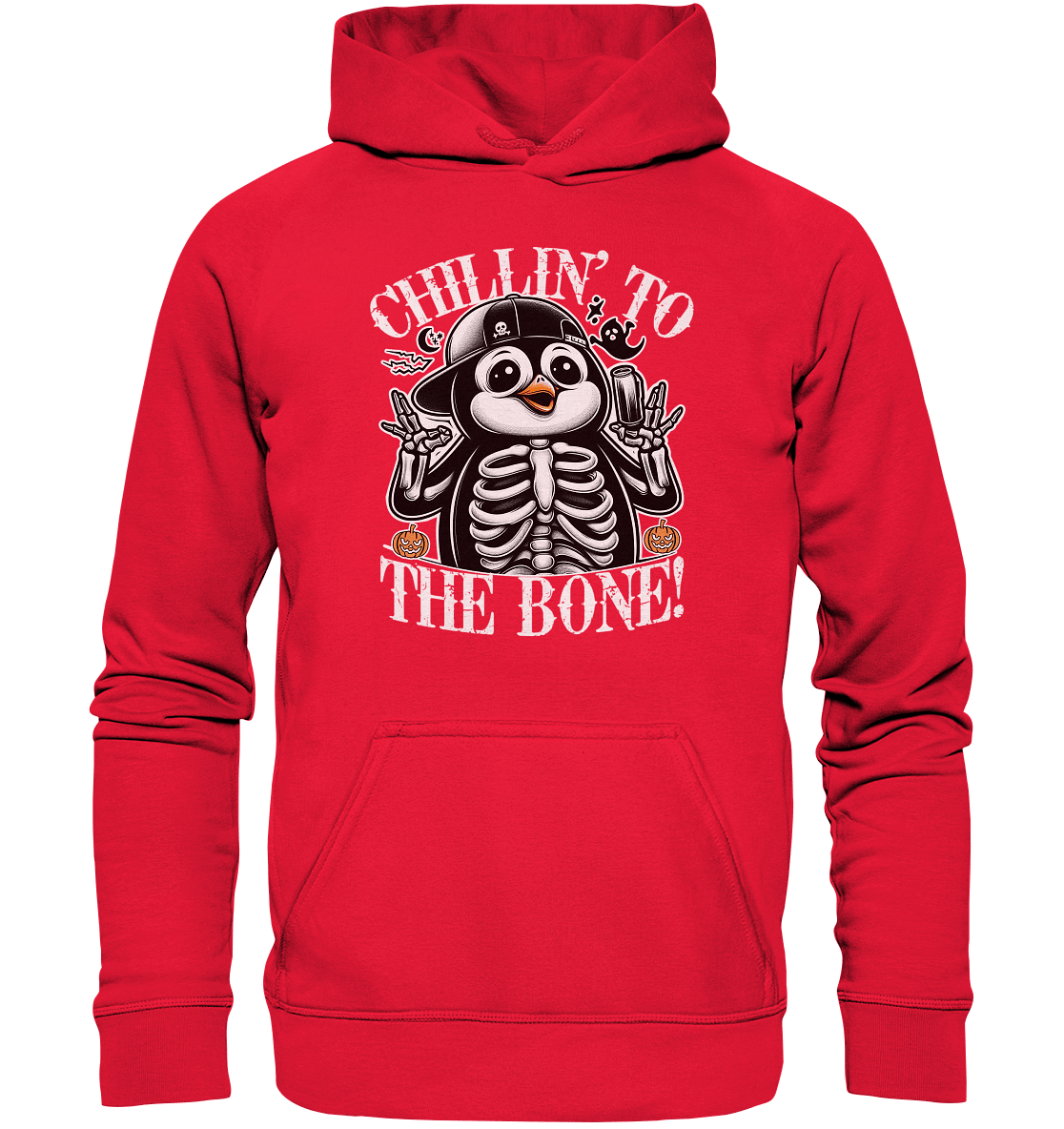 Chillin' to the Bone – Der coolste Pinguin mit Gruselcharme! - Kids Premium Hoodie - FaunaFeels Onlineshop Kids & Babys