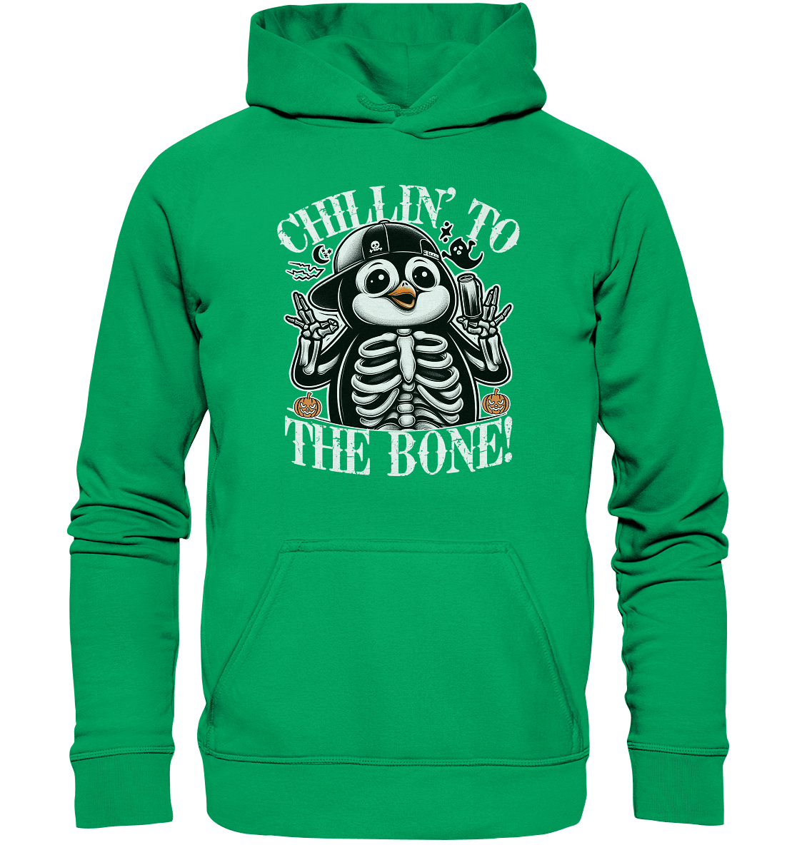 Chillin' to the Bone – Der coolste Pinguin mit Gruselcharme! - Kids Premium Hoodie - FaunaFeels Onlineshop Kids & Babys