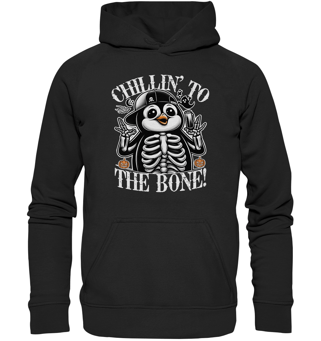 Chillin' to the Bone – Der coolste Pinguin mit Gruselcharme! - Kids Premium Hoodie - FaunaFeels Onlineshop Kids & Babys