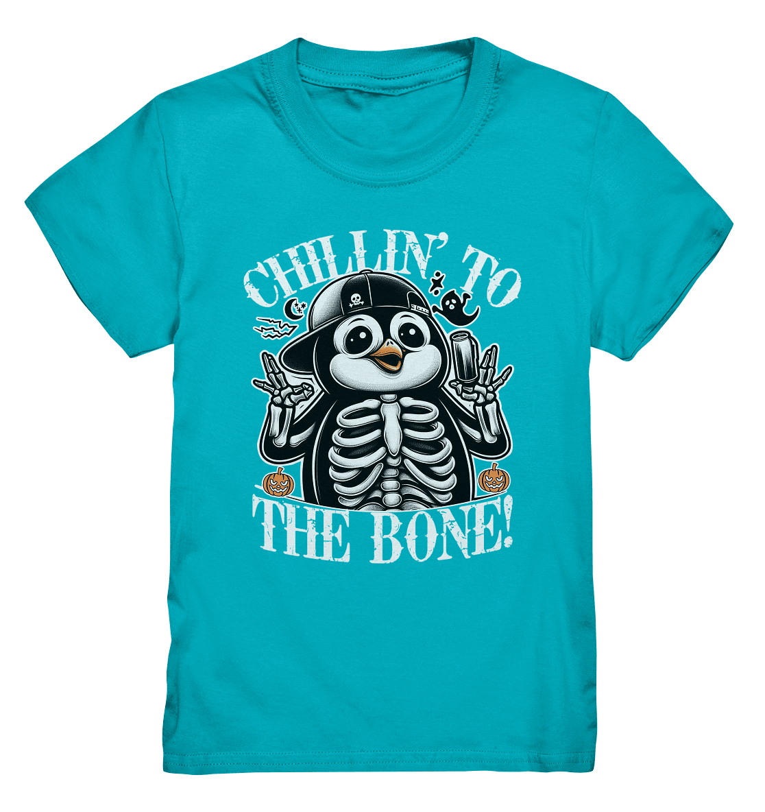 Chillin' to the Bone – Der coolste Pinguin mit Gruselcharme! - Kids Premium Shirt - FaunaFeels Onlineshop Kids & Babys