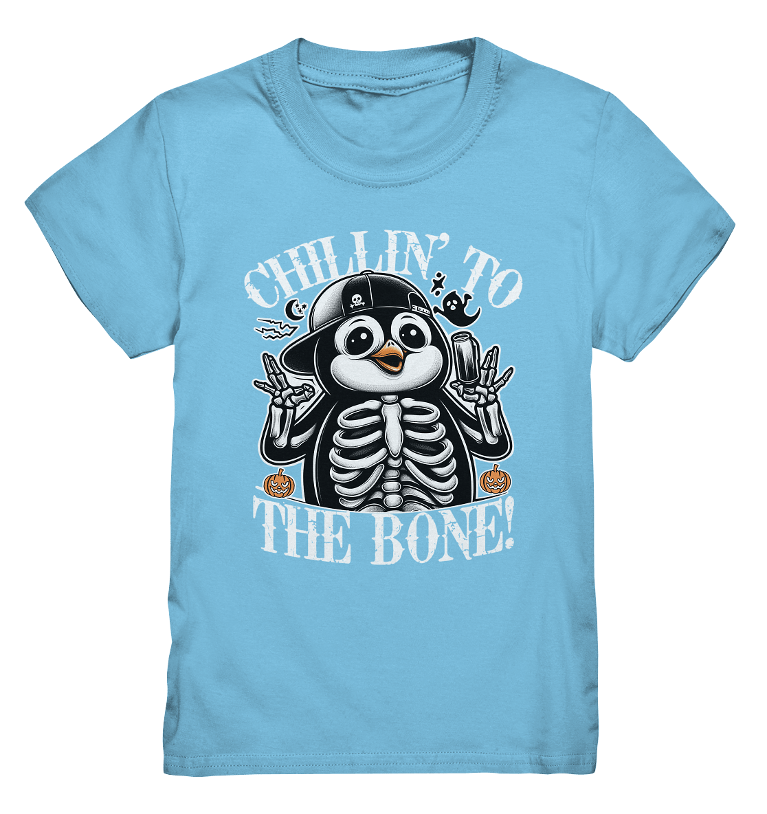 Chillin' to the Bone – Der coolste Pinguin mit Gruselcharme! - Kids Premium Shirt - FaunaFeels Onlineshop Kids & Babys