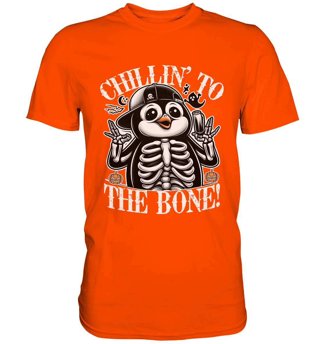 Chillin' to the Bone – Der coolste Pinguin mit Gruselcharme! - Premium Shirt - FaunaFeels Onlineshop Unisex - Shirts
