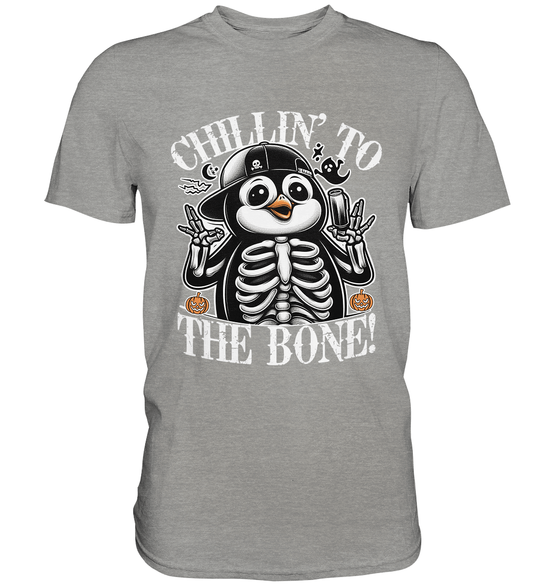 Chillin' to the Bone – Der coolste Pinguin mit Gruselcharme! - Premium Shirt - FaunaFeels Onlineshop Unisex - Shirts