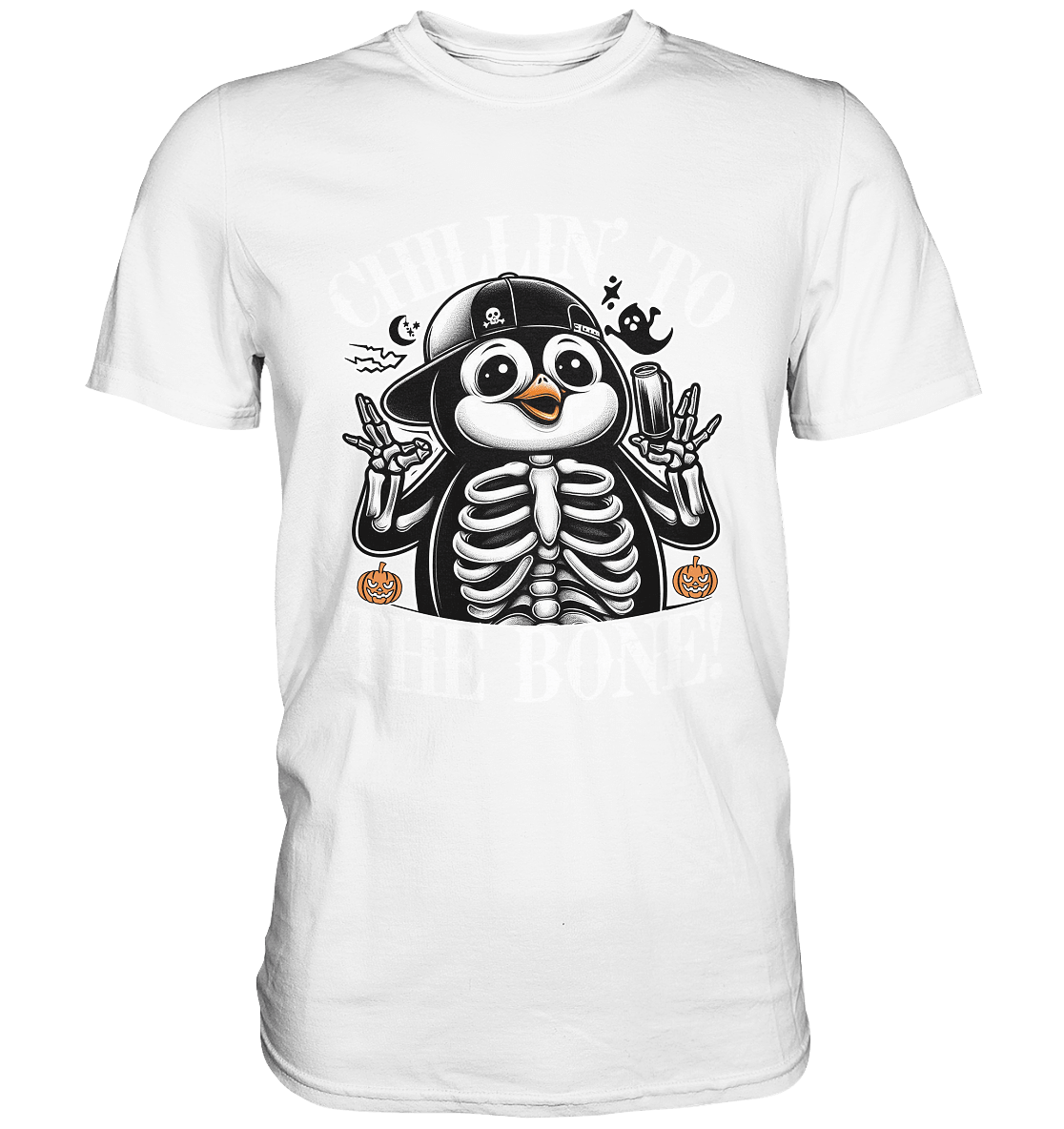 Chillin' to the Bone – Der coolste Pinguin mit Gruselcharme! - Premium Shirt - FaunaFeels Onlineshop Unisex - Shirts