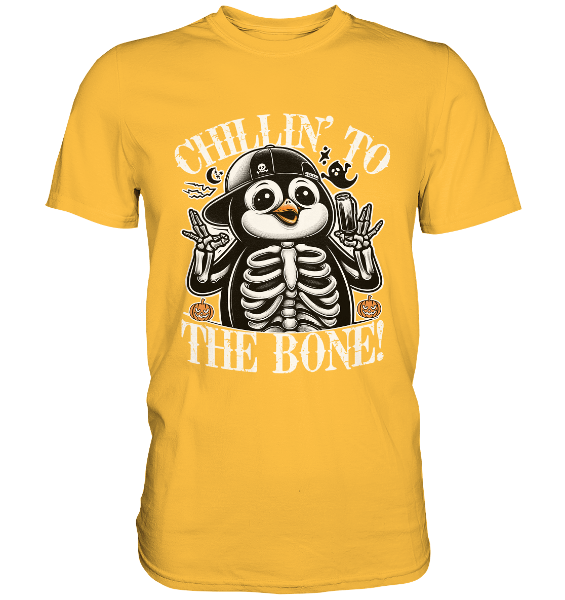 Chillin' to the Bone – Der coolste Pinguin mit Gruselcharme! - Premium Shirt - FaunaFeels Onlineshop Unisex - Shirts